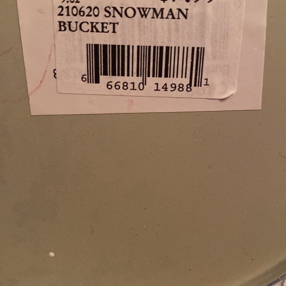 Snowman Bucket Holiday Snow NWT - Picture 6 of 8